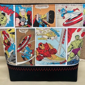Super Hero Comic Book Zippered Pouch #1 Large