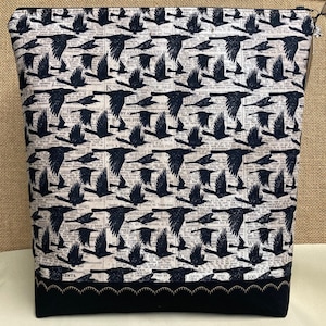 Raven Zippered Pouch XXL *Yarn/Craft Project Bag