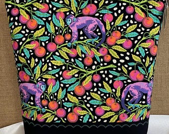 Monkey Wrench Reißverschlusstasche in Guava XXL * Garn/Handarbeit Projekt Tasche