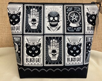 Bolsa grande com zíper para cartas de tarô * Brilha no escuro