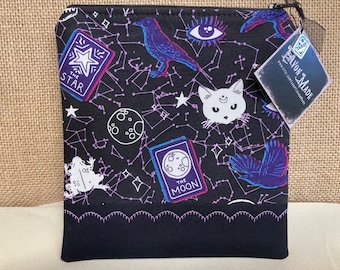 Tarot Card Zippered Pouch *Crow & Cat