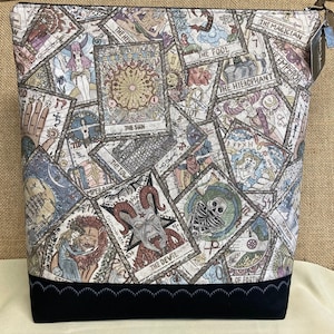 El Sol y la Luna Tarot Card Bolsa con cremallera XL *Bolsa de proyecto de hilo/artesanía