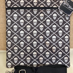 Skull and Bone Crossbody Bag / Crossbody Project bag