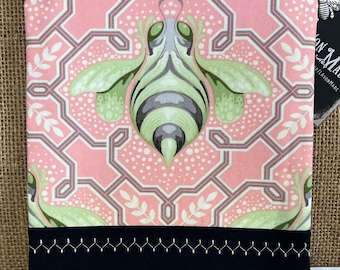 Bumble Bee Zippered Pouch Small In Sorbet