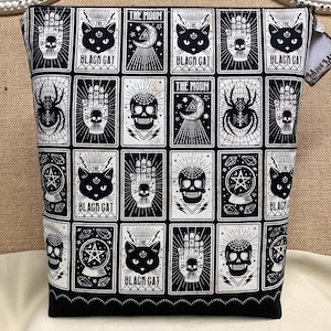 Estuche con cremallera para cartas de Tarot *No brilla en la oscuridad XL *Bolsa para proyectos de hilo/artesanía