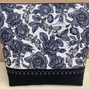 Death Head Moth Zippered Pouch *White
