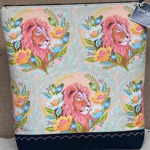 Good Hair Day Zippered Pouch XL in Luner *Yarn / Craft pouch