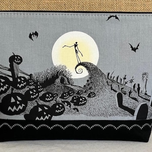 Large Jack Skellington Zippered Pouch L *Moon