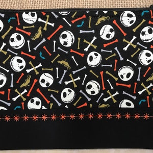Jack Skellington Zippered Pouch Medium *Glow In The Dark Orange