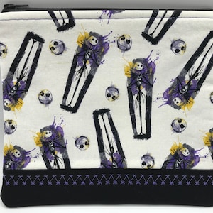 Jack Skellington Coffin Zippered Pouch
