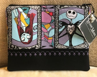 Jack & Sally Zippered Pouch Small