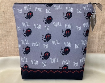 You'll Float Too.....Pennywise / It Zippered Pouch Large