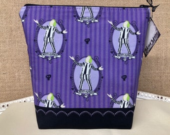Beetlejuice Zippered Pouch Large * Purple