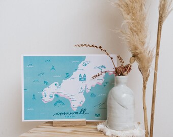 Cornwall Map Print