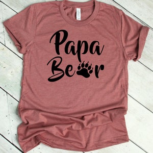 Papa Bear Shirt, Papa Bear tshirt, Fathers Day Shirts, Dad Shirts, for dad, Husband Gift, Mens shirts, Men's Tee, Birthday Gifts, Mens Shirt image 1