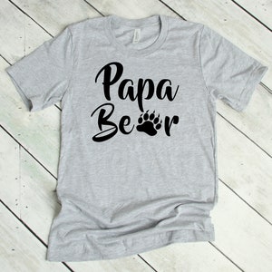 Papa Bear Shirt, Papa Bear tshirt, Fathers Day Shirts, Dad Shirts, for dad, Husband Gift, Mens shirts, Men's Tee, Birthday Gifts, Mens Shirt image 4