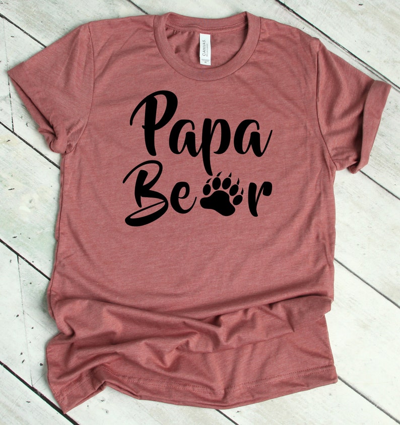 Papa Bear Shirt, Papa Bear tshirt, Fathers Day Shirts, Dad Shirts, for dad, Husband Gift, Mens shirts, Men's Tee, Birthday Gifts, Mens Shirt image 1