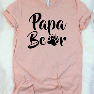 Papa Bear Shirt, Papa Bear tshirt, Fathers Day Shirts, Dad Shirts, for dad, Husband Gift, Mens shirts, Men's Tee, Birthday Gifts, Mens Shirt image 2