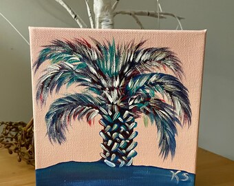 Mini Pastel Palmetto Painting