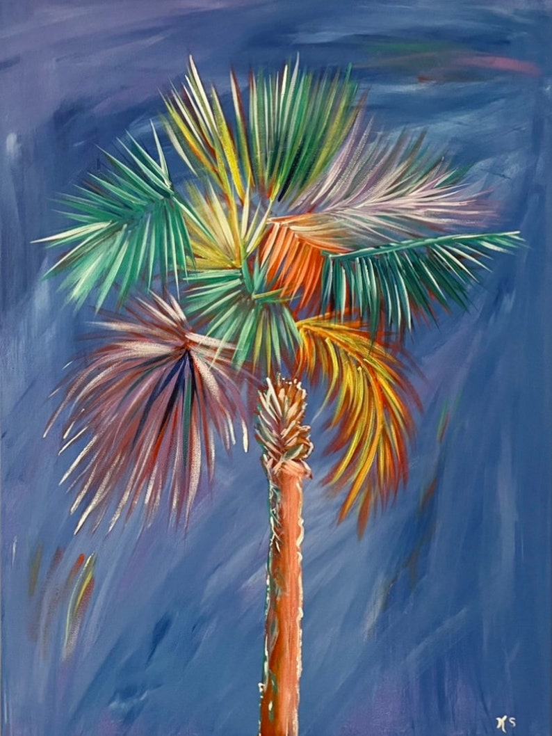 Eye Candy Palmetto Painting 18 by 24 Acrylic image 2