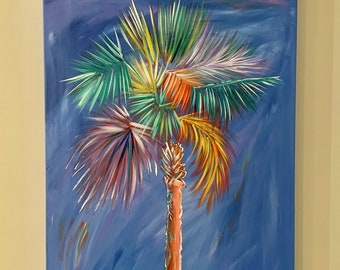 Eye Candy Palmetto Painting 18" by 24" Acrylic