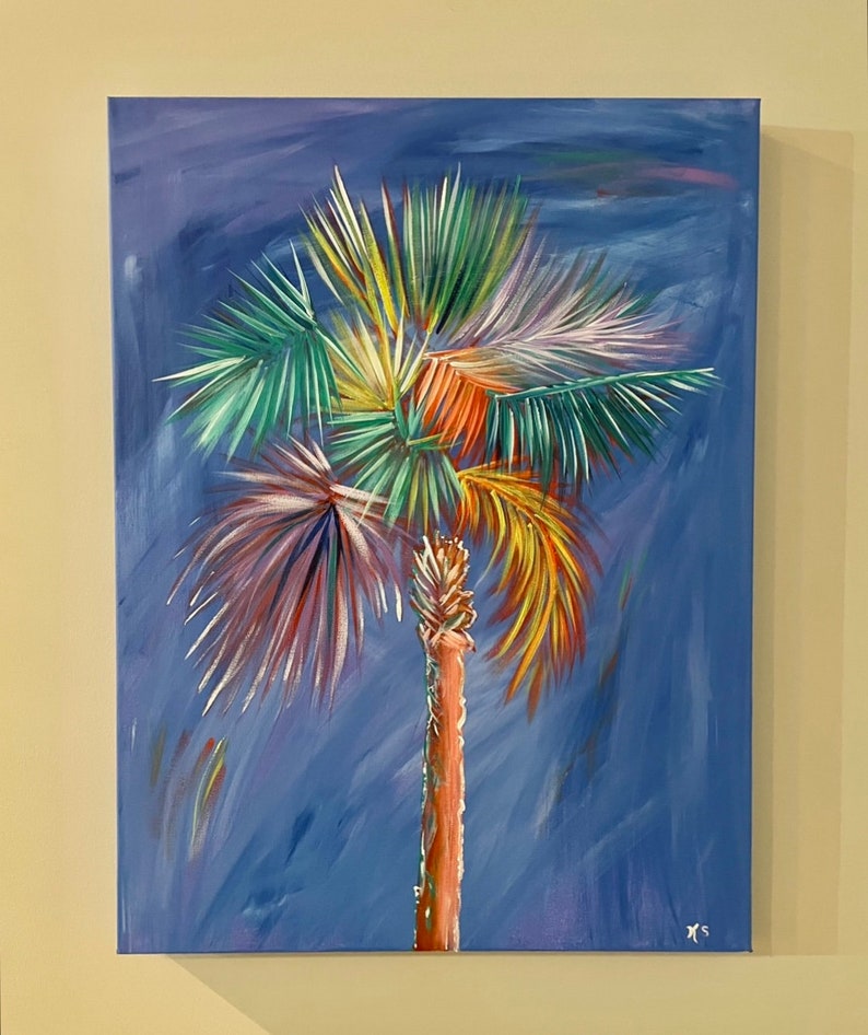 Eye Candy Palmetto Painting 18 by 24 Acrylic image 1