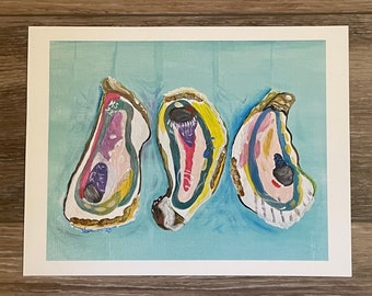 Abstract Oyster  8” by 10” Print from Original Painting