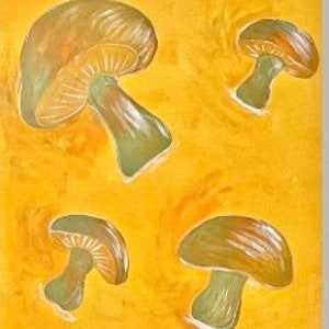 Mushroom Buttons 18 by 24 Acrylic Painting on Gallery Wrapped Canvas image 3