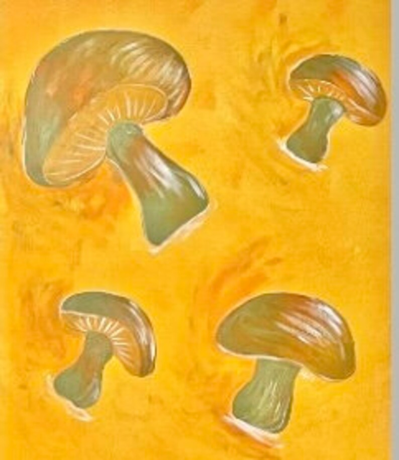 Mushroom Buttons 18 by 24 Acrylic Painting on Gallery Wrapped Canvas image 3