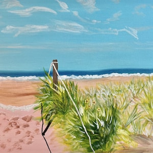 Beach Acrylic Painting Print – South Carolina Coastal Art (8x10 in)