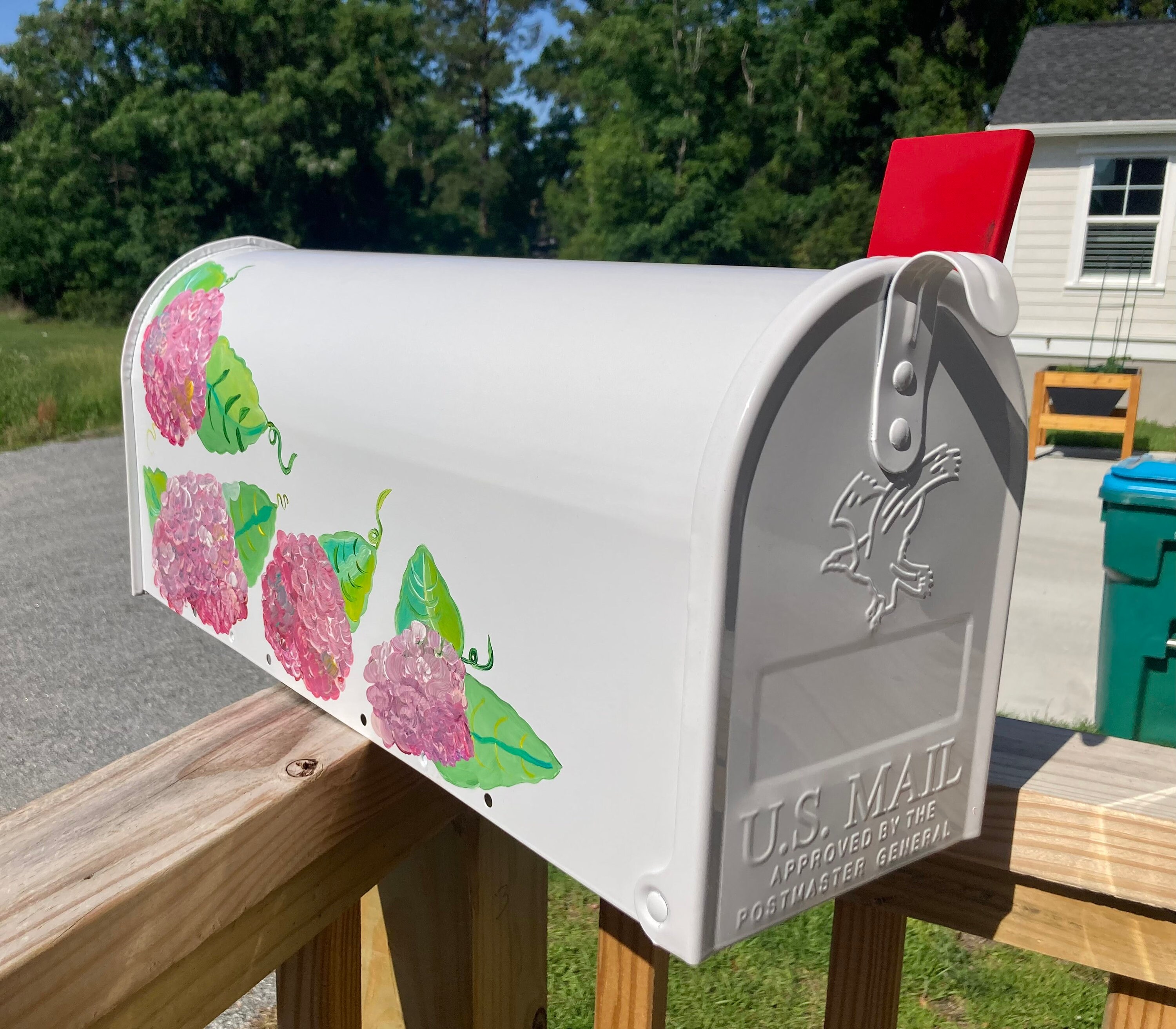 Hydrangea Mailbox Hand Painted for the Home or a Wedding Etsy