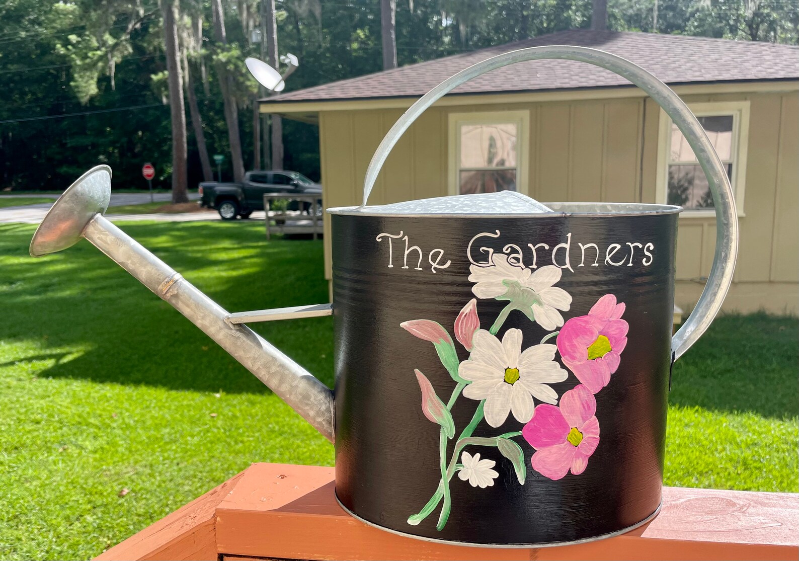 Personalized Flower Bouquet Watering Can 2 Gallons Etsy