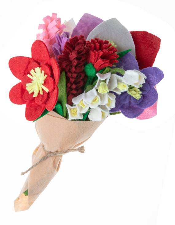 Flores fieltro Petite Spring Luxe Ramo Ramo de - Etsy España