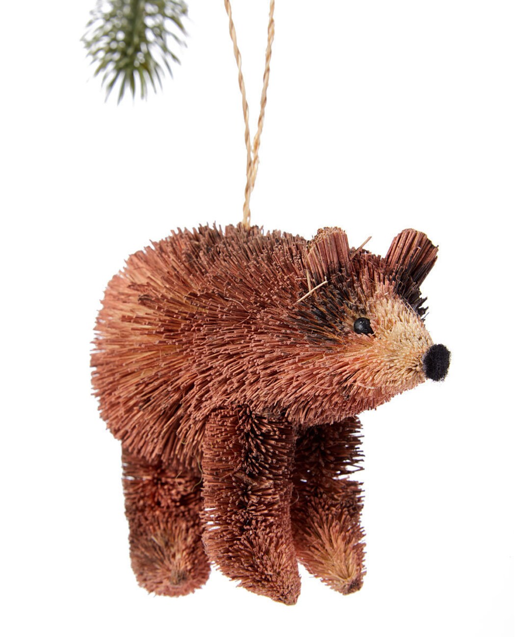 Bottle Brush Ornament, Brown Bear, Christmas Ornament Etsy