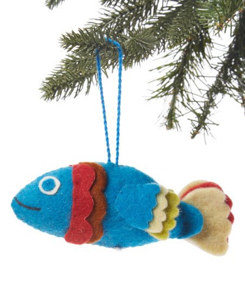 Felt Christmas Ornament Felt Ornament Fish