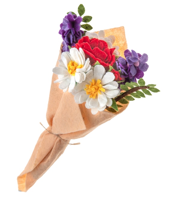 Fleurs de feutre Petit bouquet de printemps bouquet de - Etsy Canada