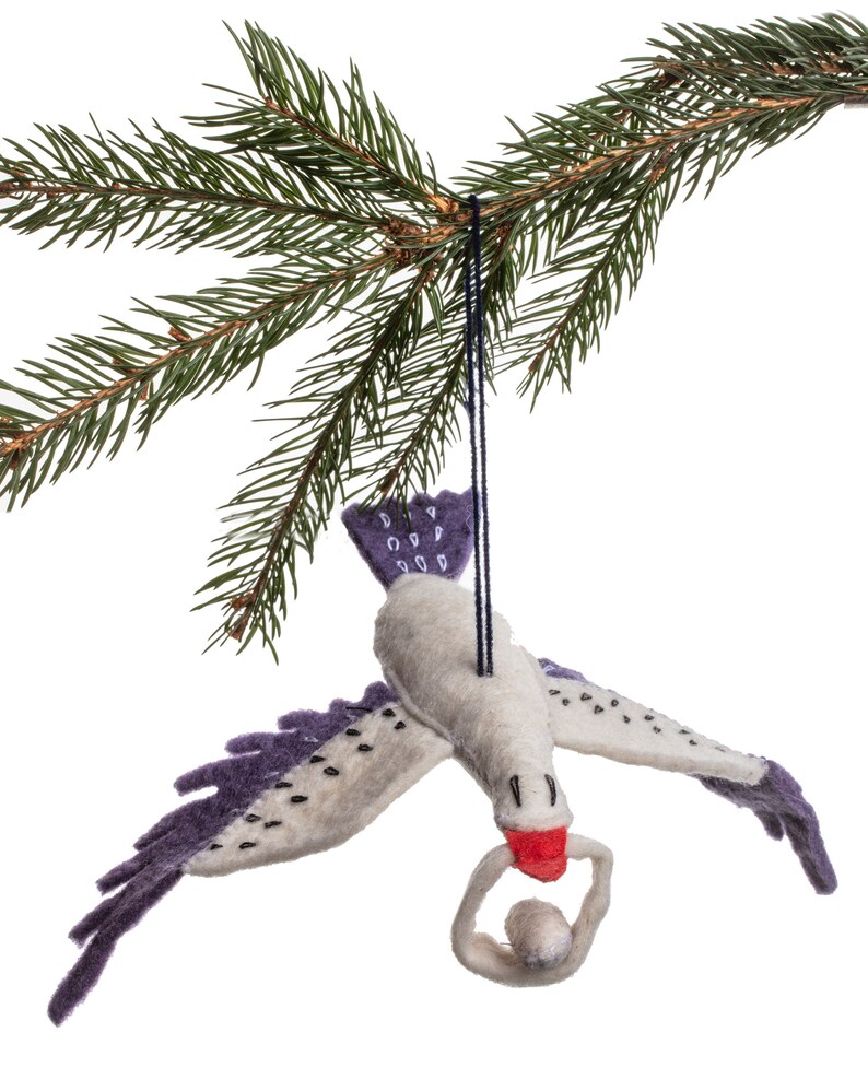 Stork Christmas Ornament 