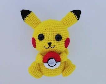 Crochet Ornament, Pikachu Crochet Ornament, Fair Trade Ornament