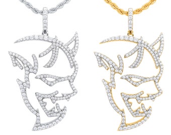 14k Iced Out Demon Pendant Charm for 