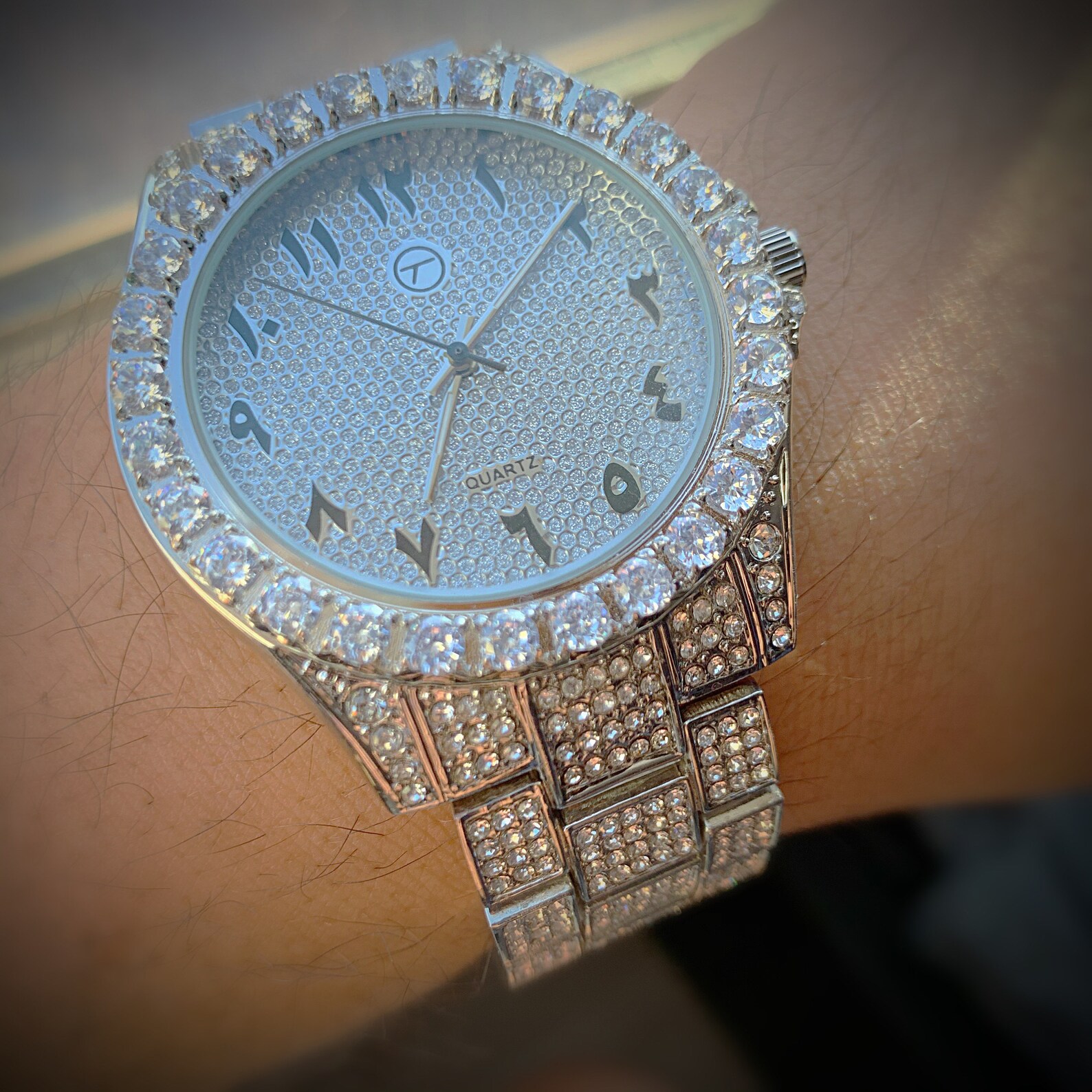 cubic zirconia iced out watch