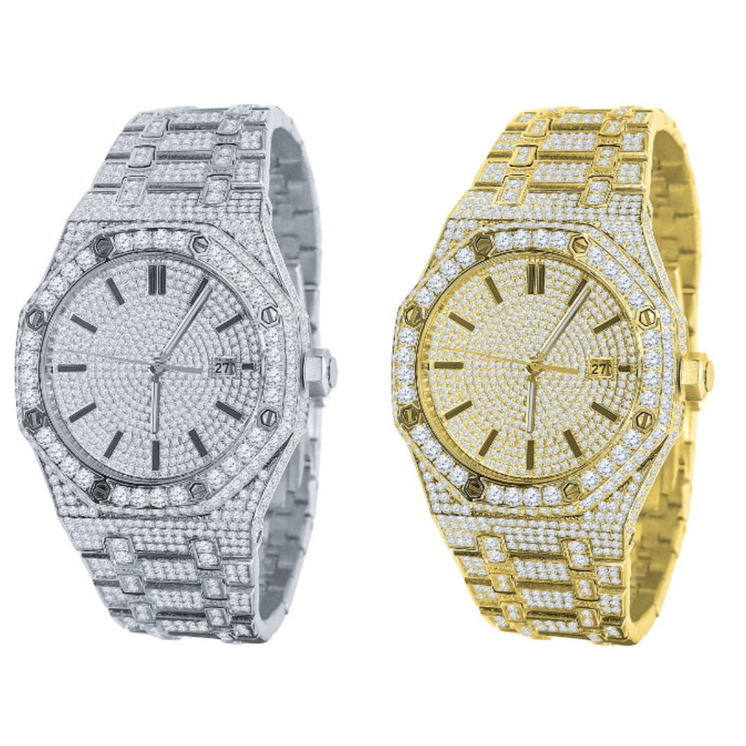 iced out ap style watch