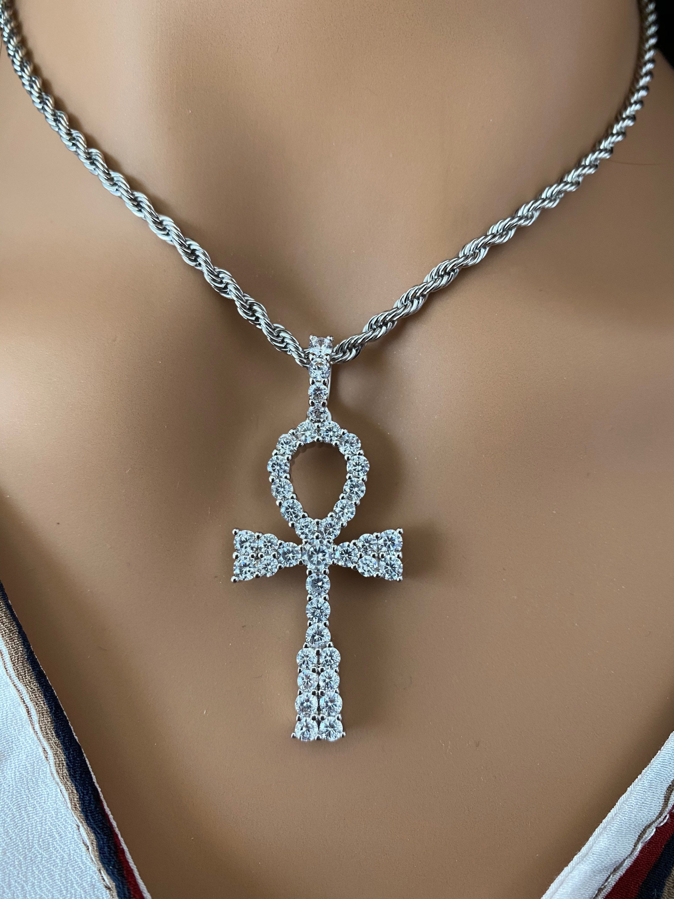 Diamond ankh chain Clearance