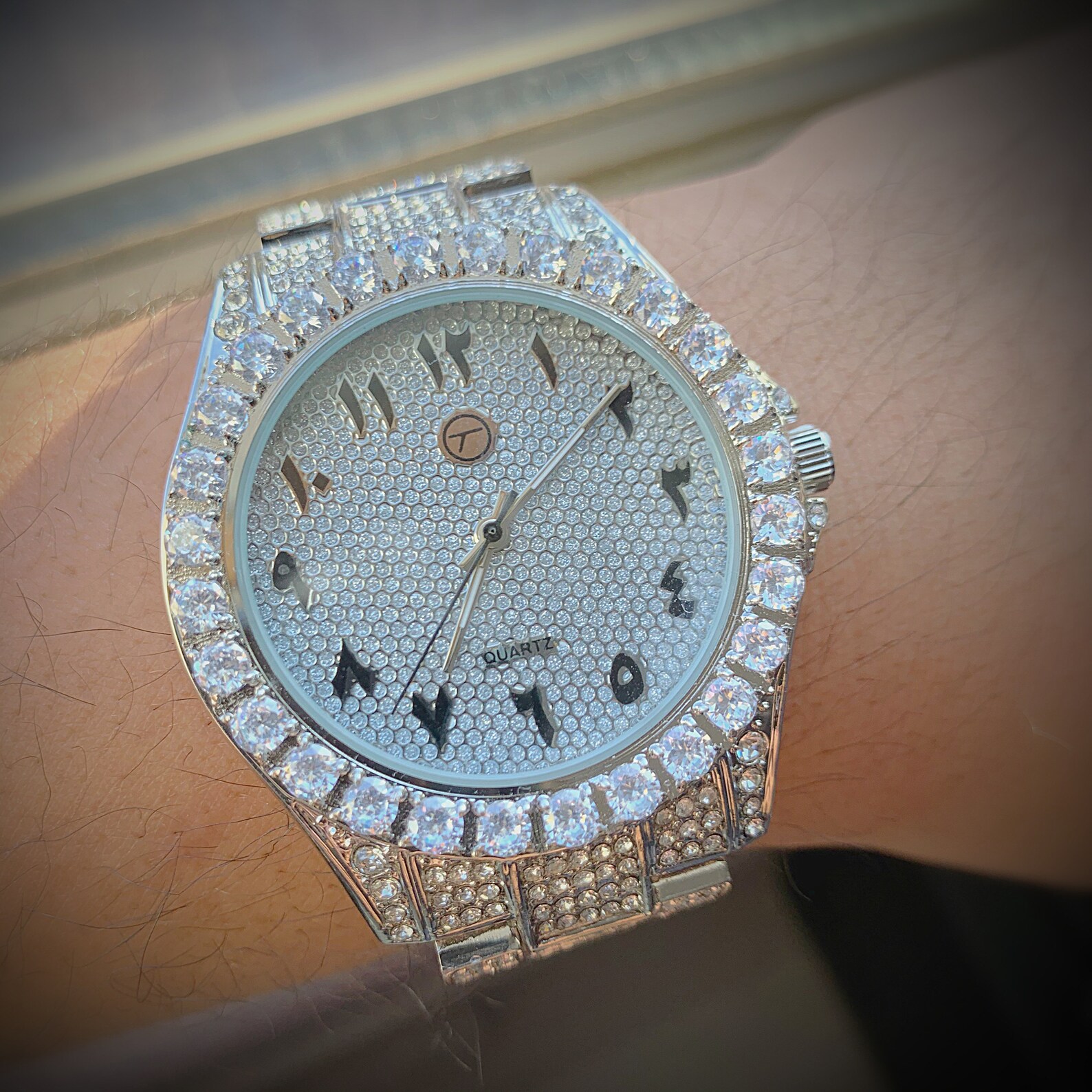 cubic zirconia iced out watch