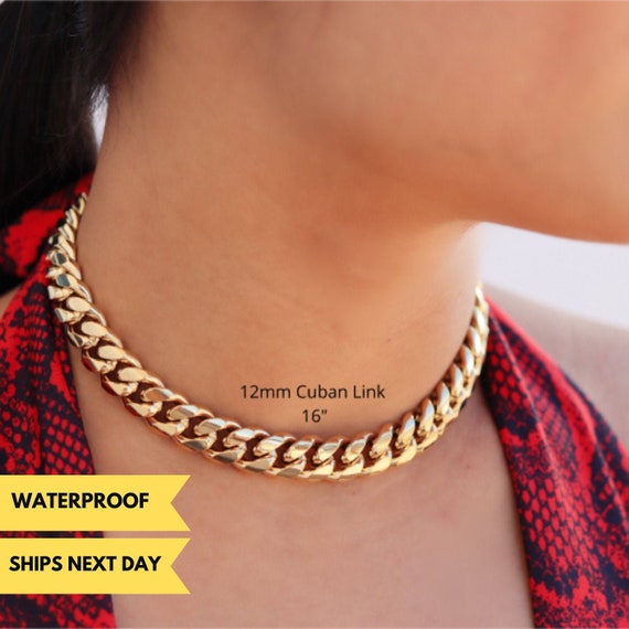 Cuban Link Choker Necklace - Etsy 