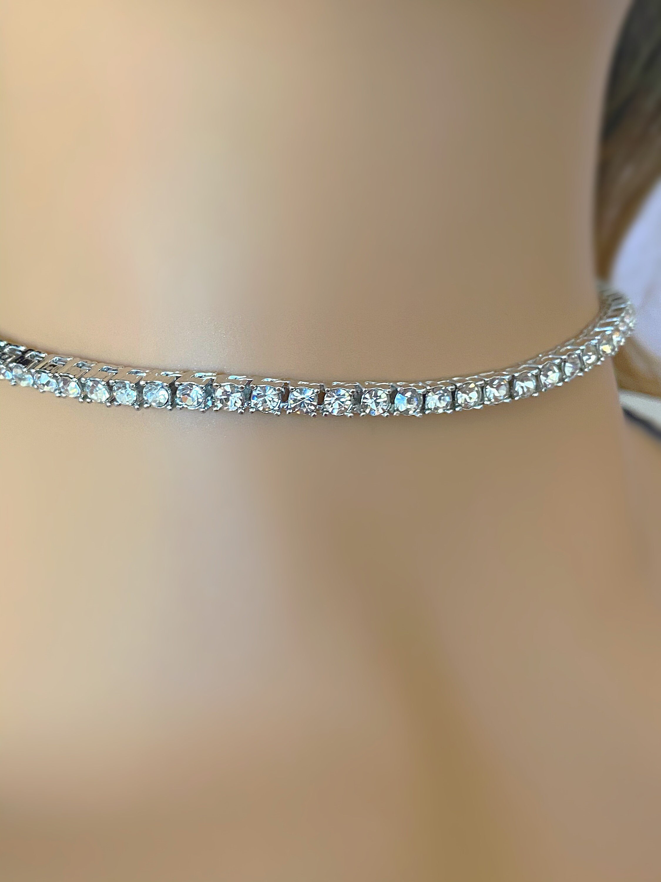 Diamond choker chain womens Clearance