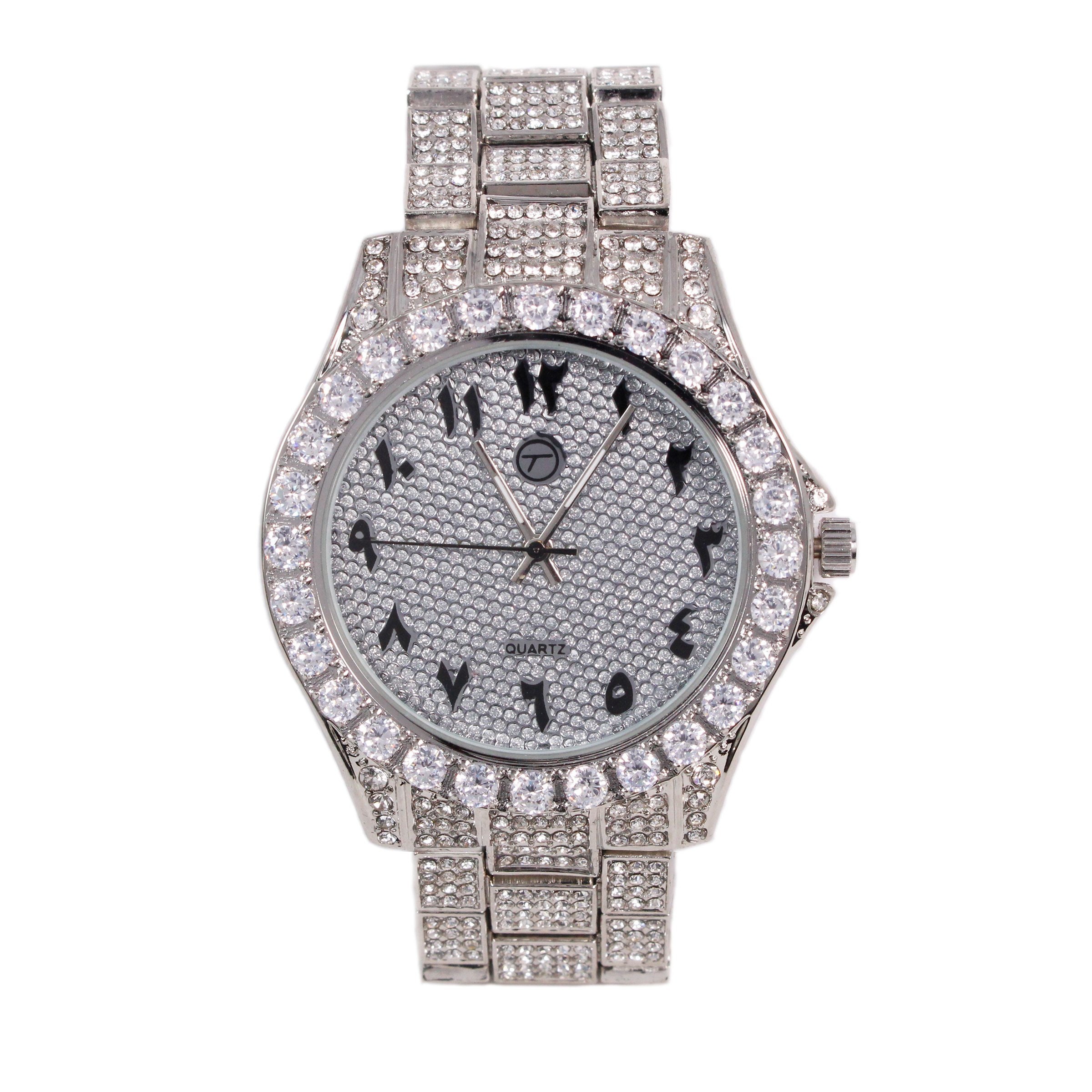 cubic zirconia iced out watch