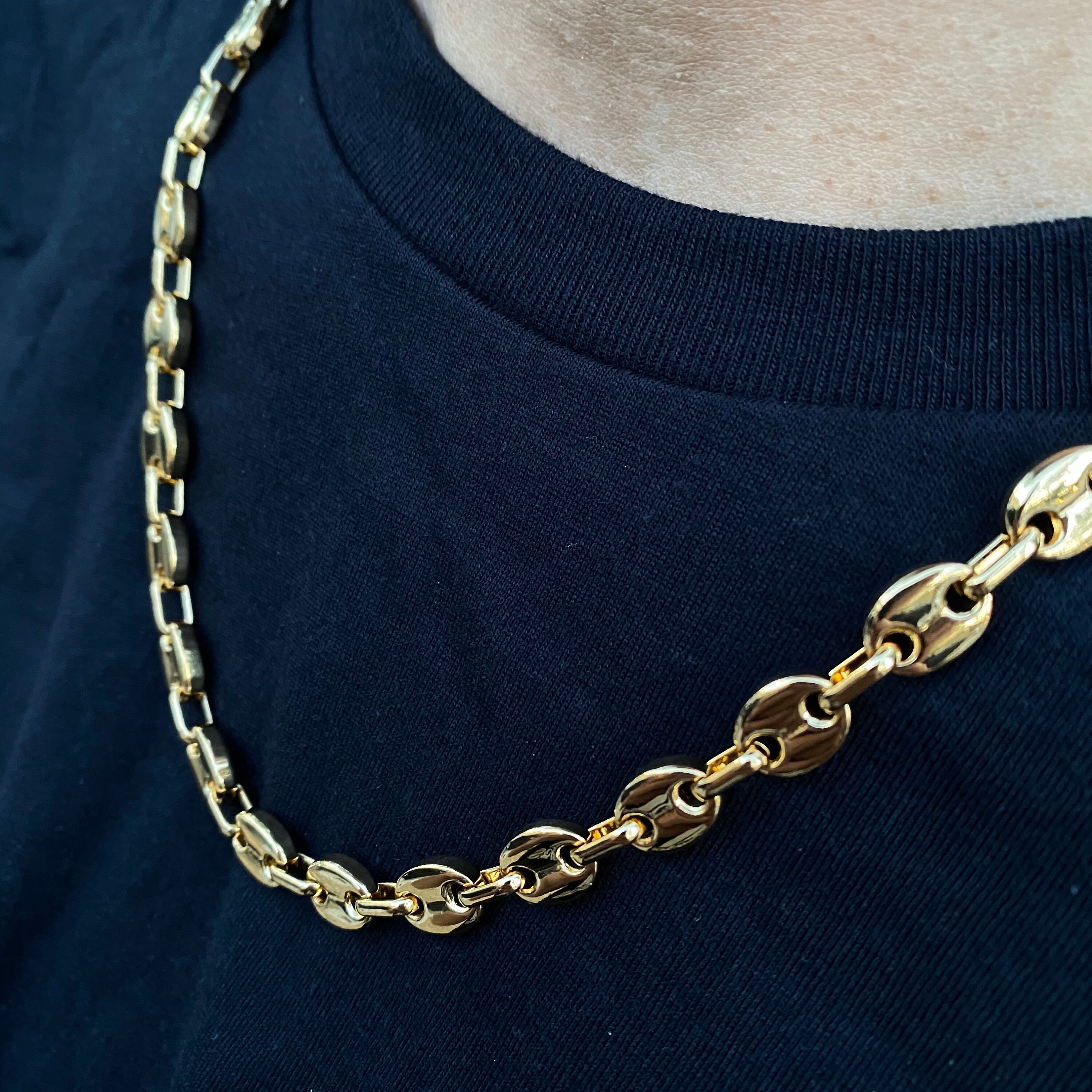 10MM Gucci Style Link Chain Necklace Stainless Steel Etsy