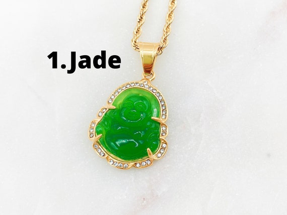 Gold Buddha Pendant Jade Buddha 