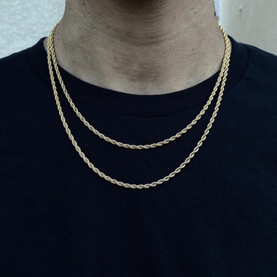 Stainless Steel Rope Chain Necklace Stainless Steel Necklace Etsy