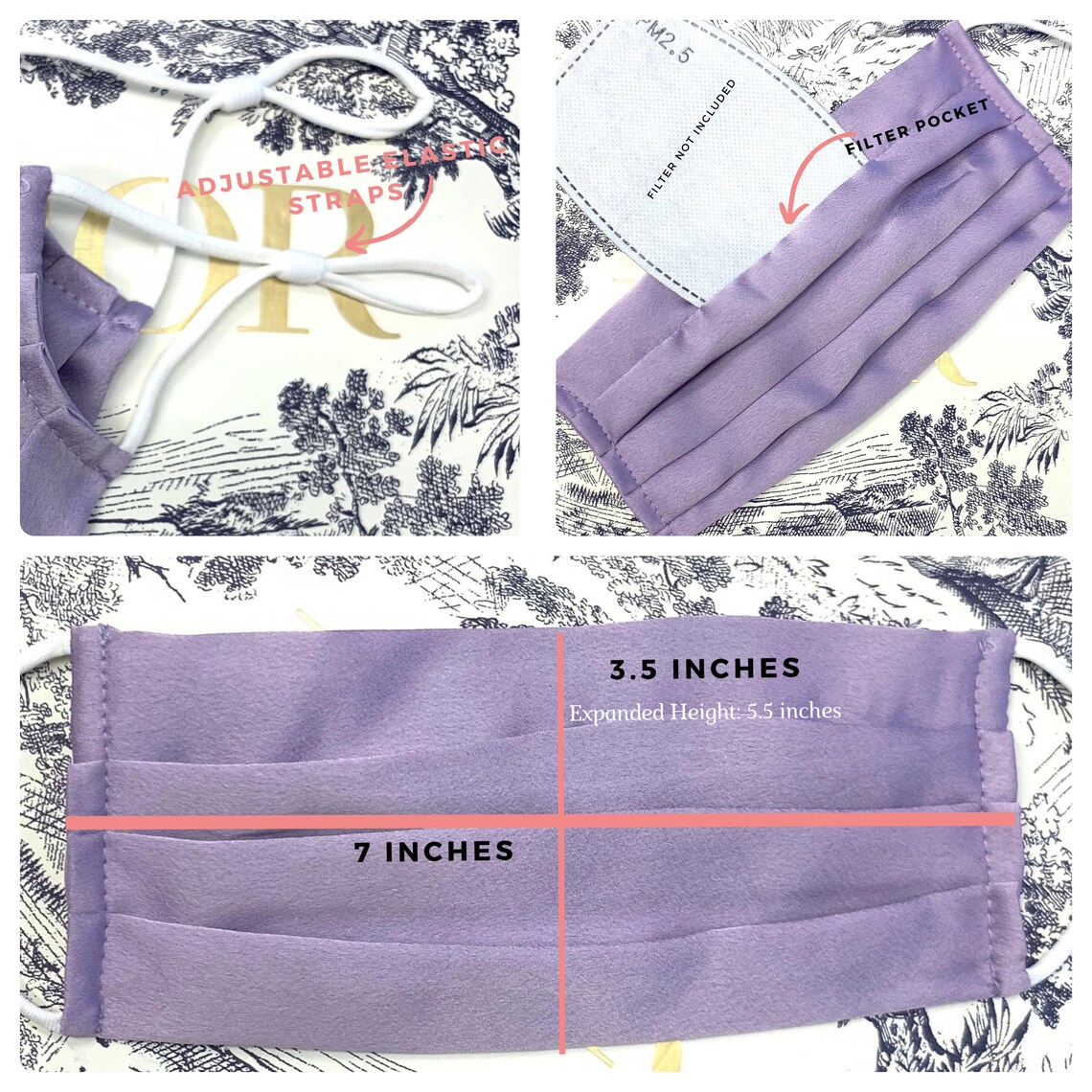 Ivory Face Mask Wedding Face Mask with Filter Pocket Satin Etsy